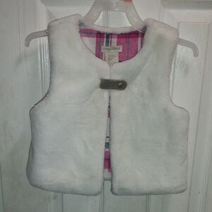 Cynthia Rowley White Faux Fur Girl's Vest